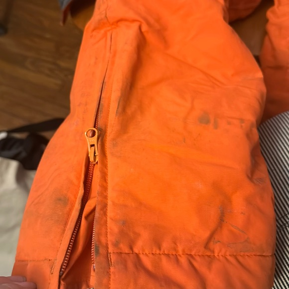 Lands end orange kids size 12 snow bibs - Picture 4 of 4